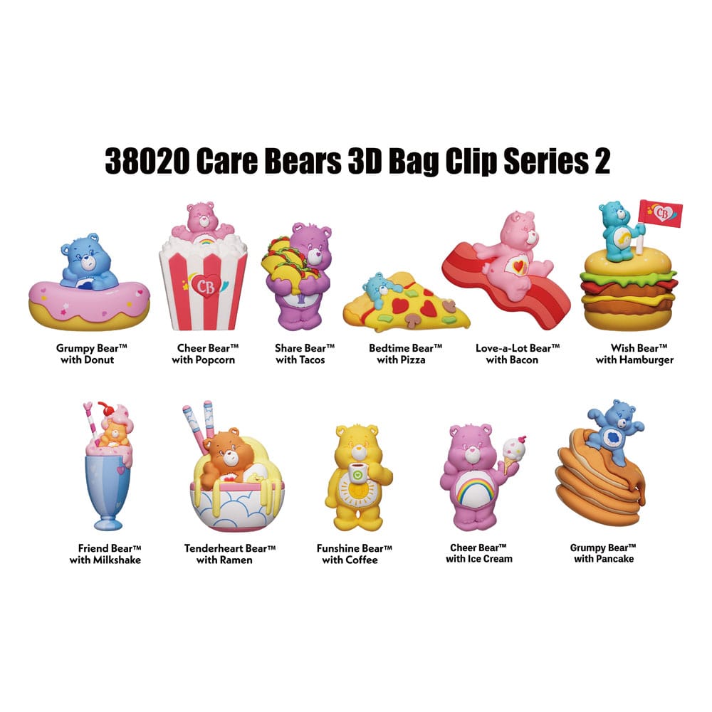 Care Bears 3D PVC Bag Clips Series 2 Display (24)