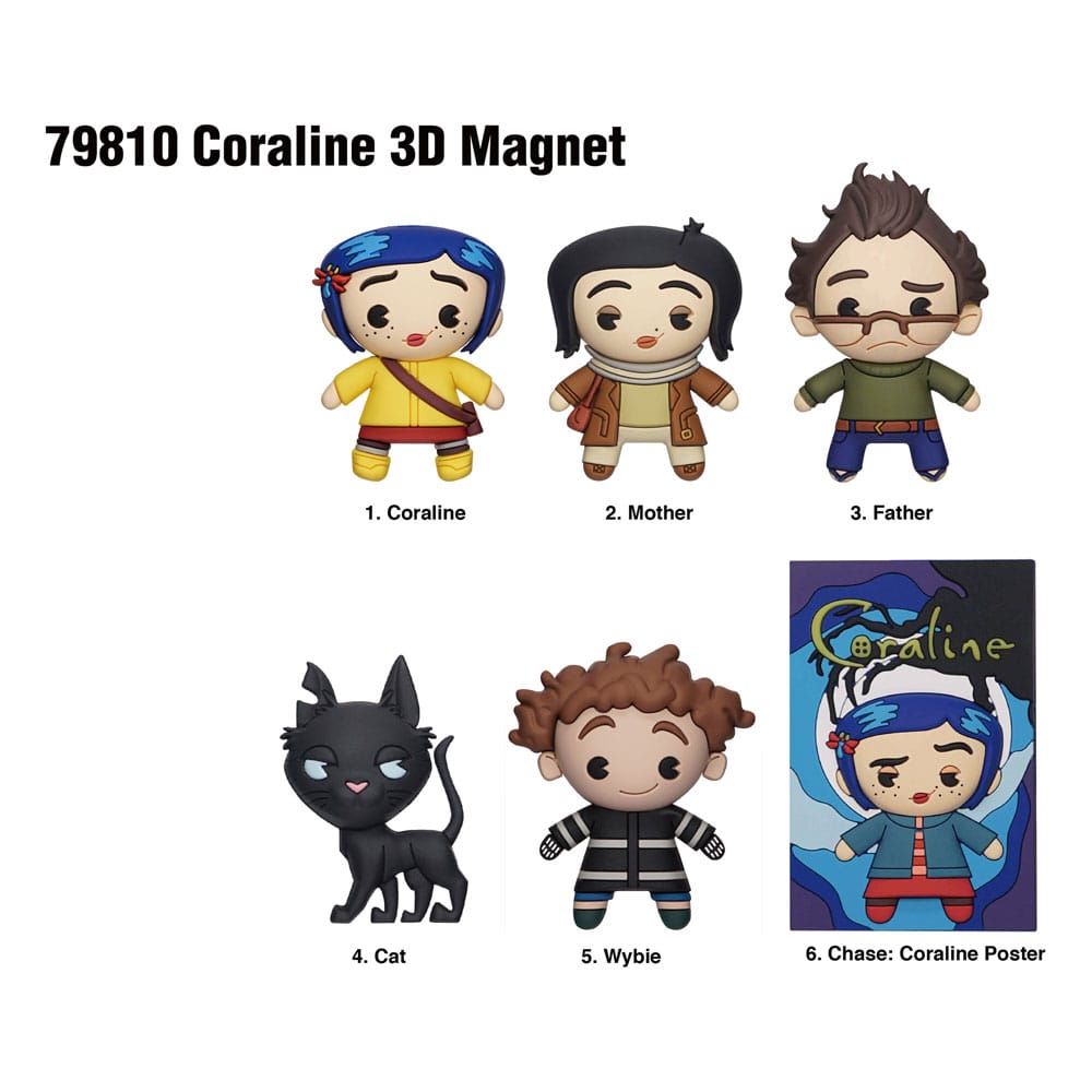 Coraline blind pack Series 1 Display (12) Magnets