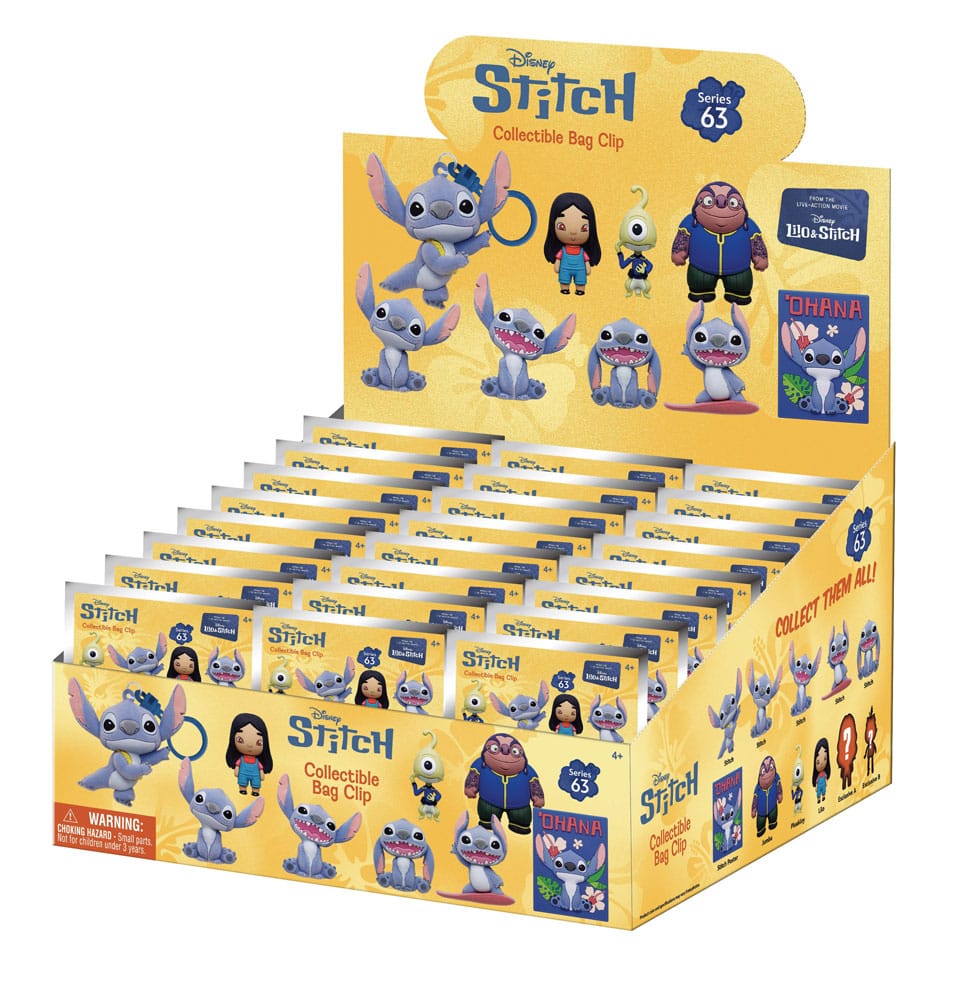 Lilo & Stitch Movie 3D Foam Bag Clips Series 1 Display (24)
