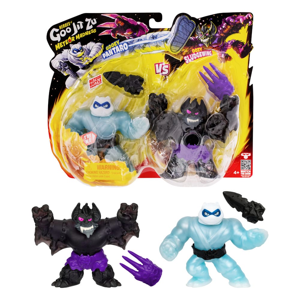 Heroes of Goo Jit Zu Meteor Madness Stretch Figures 2-Pack Pantaro vs. Sludgewing 12 cm Mini-figures