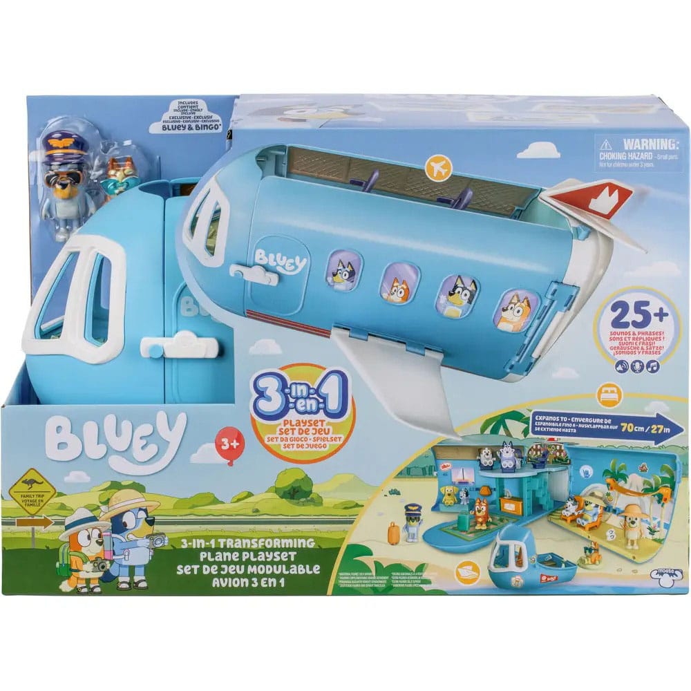 Bluey Mini Figure Playset Bluey Holiday 3in1 Set