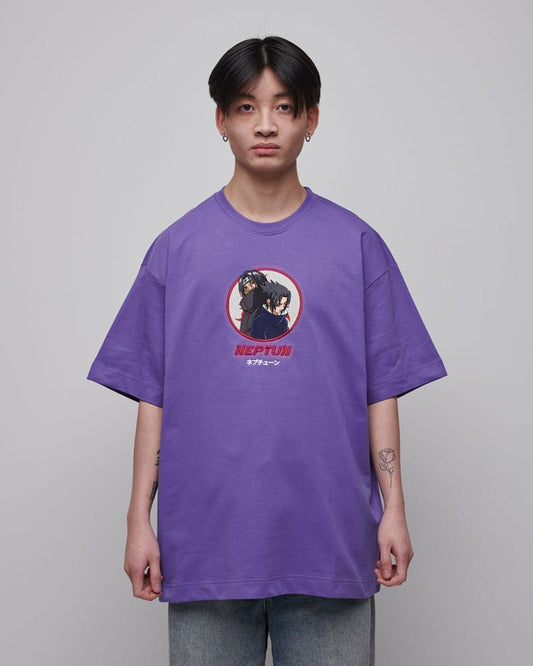 Naruto Shippuden T-Shirt Graphic Purple Size XL