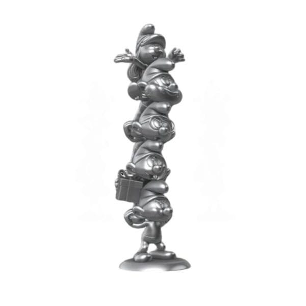 The Smurfs Statue Smurfs Column Silver Limited Edition 50 cm