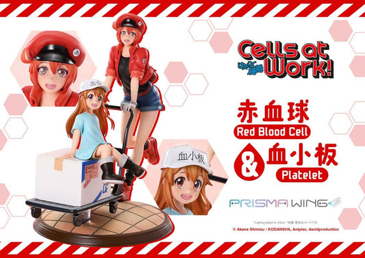 Cells at Work Prisma Wing PVC Statue Red Blood Cell & Platelet 26 cm