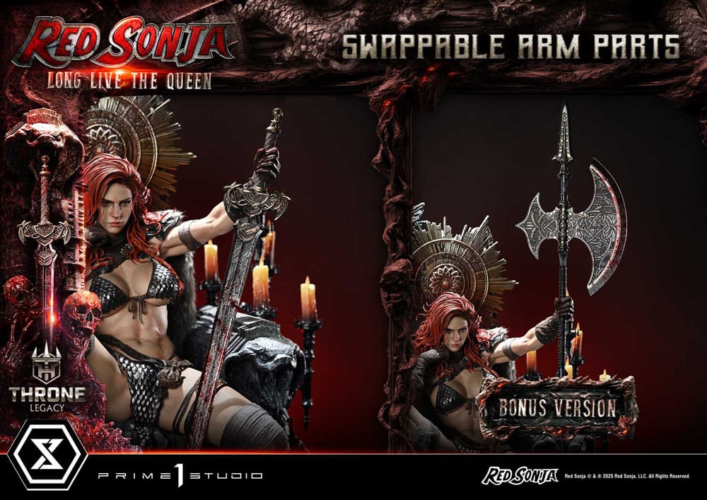 Red Sonja Throne Legacy Collection Statue Statue 1/3 Red Sonja: Long Live the Queen Bonus Version 77 cm Statues