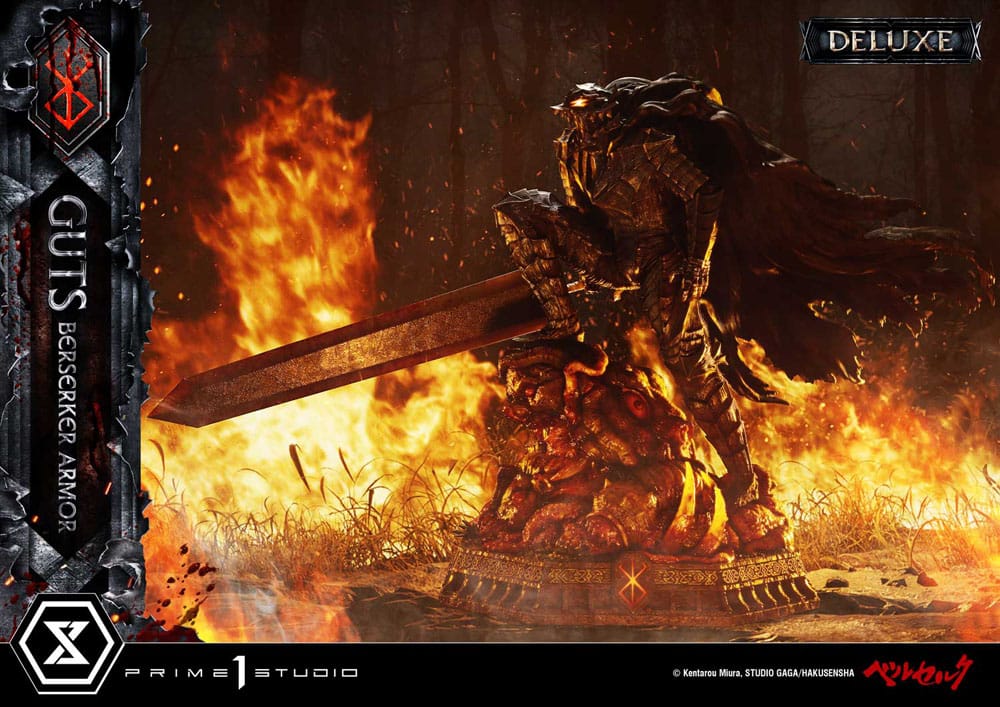 Berserk Ultimate Premium Masterline Series Statue 1/4 Guts Berserker Armor Grunbeld vs. Guts Deluxe Version 94 cm