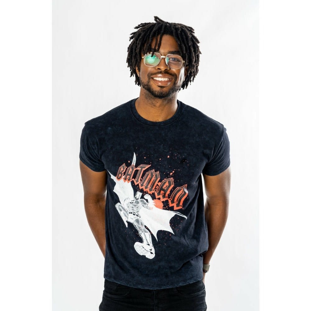 Batman T-Shirt Rock Acid Wash Size XL