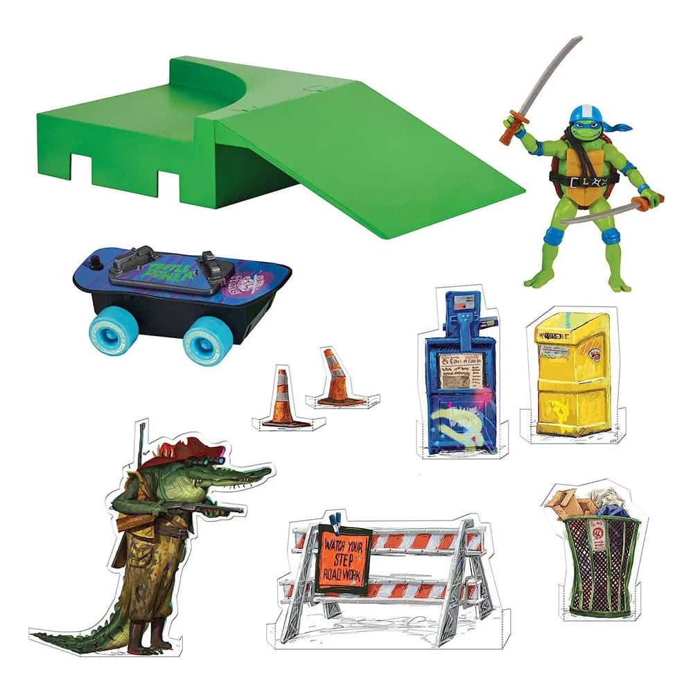 Teenage Mutant Ninja Turtles: Mutant Mayhem Build Nā Shred Skatepark Assortment (8) Action figures