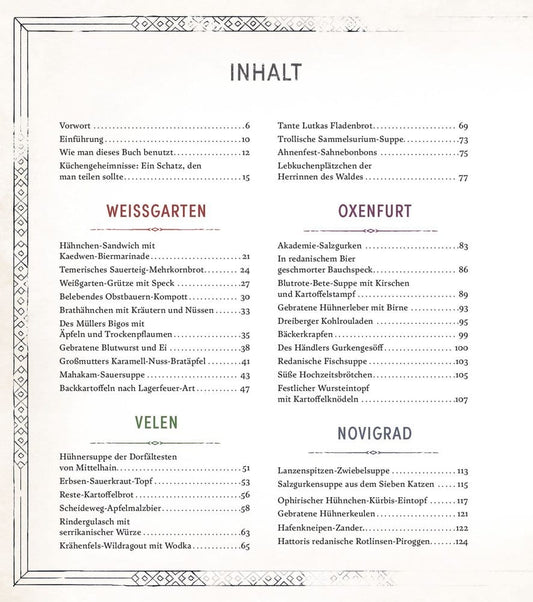 The Witcher: The Official Cookbook - Recipes, Legends and Culinary Tales *German Version*