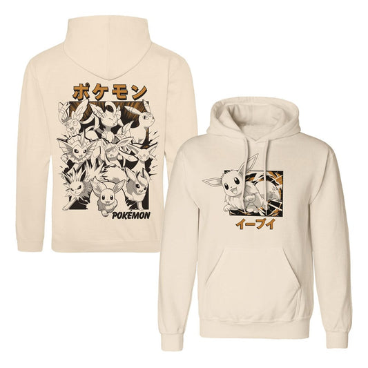 Pokémon Hooded Sweater Eevee Evolutions Katakana Size XL