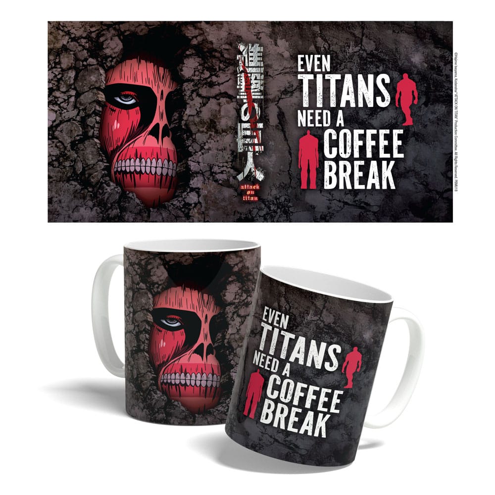 Attack on Titan Mug Titan Coffee Break Time 325 ml Cups & Mugs