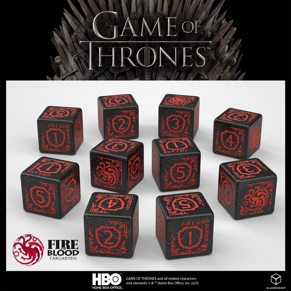 Game of Thrones Dice Set Targaryen 10xD6 (10) Dice