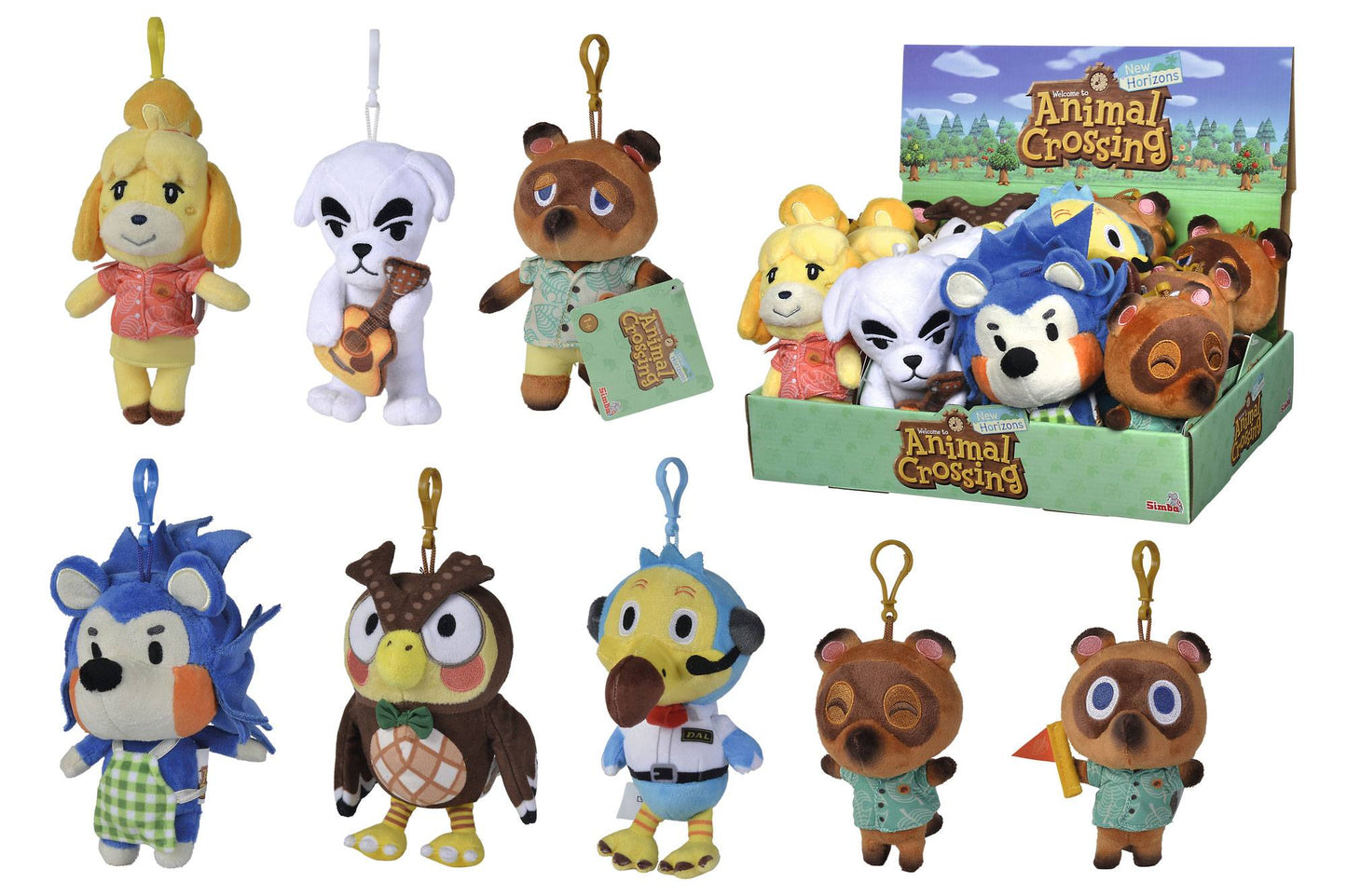 Animal Crossing Plush Keychains Residents 15 cm Assortment (12) Keyrings