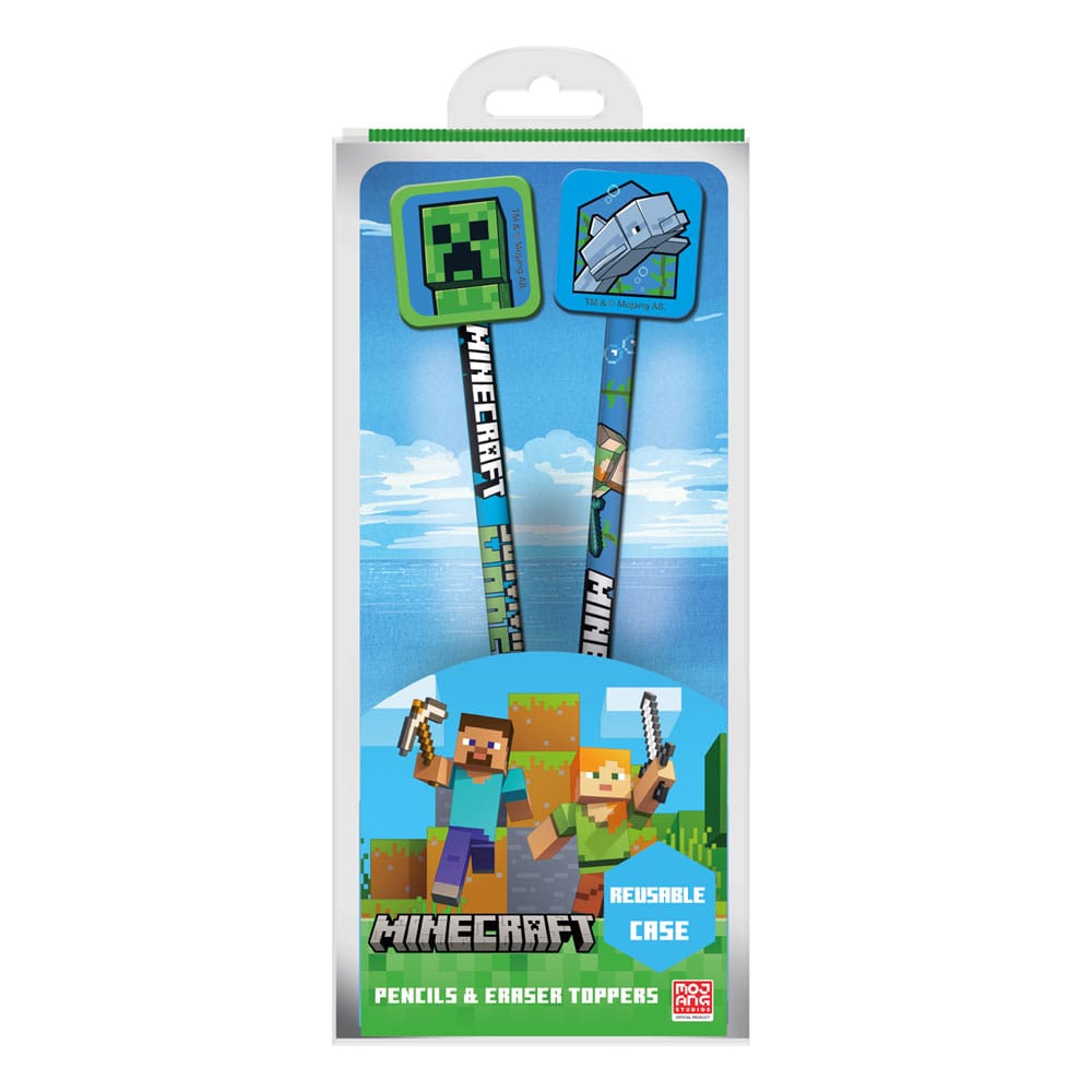Minecraft Pencil with Topper 2-Pack Stationery