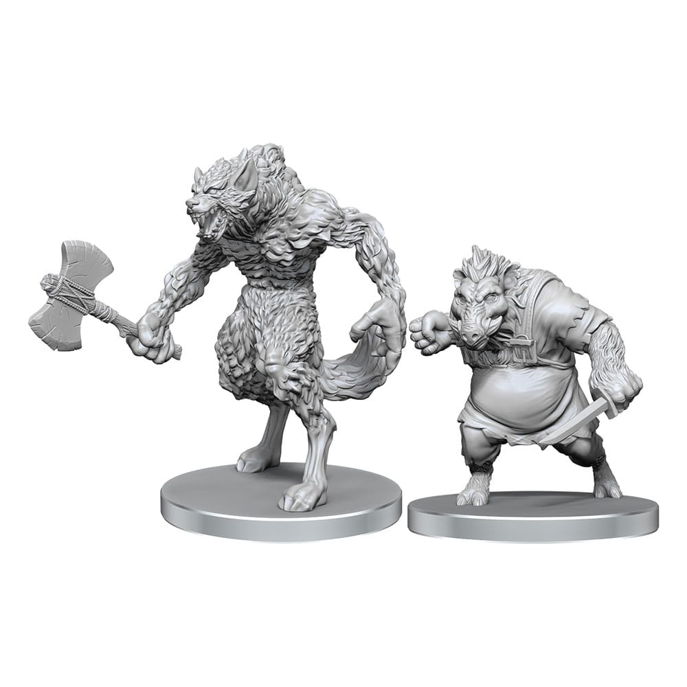 Pathfinder Deep Cuts Unpainted Miniatures Werewolf & Wereboar Miniature Gaming & Tabletop