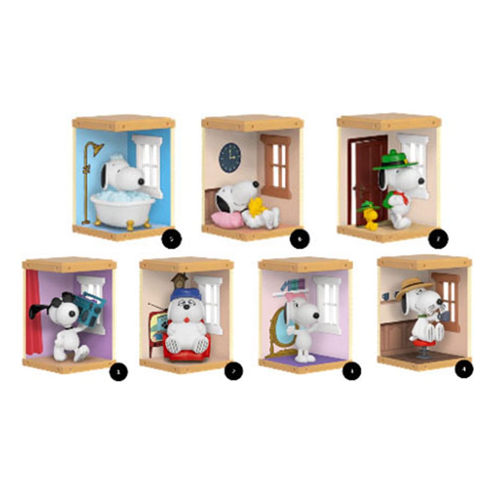 Peanuts Hero Box Home Sweet Home Series Mini Figures Snoopy 8 cm Display (6) Mini-figures