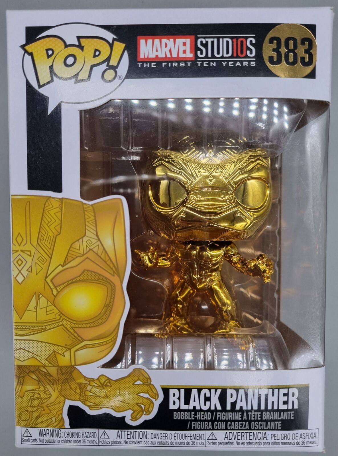 383 Black Panther (Gold) - Chrome - Marvel 10 Years Funko POP