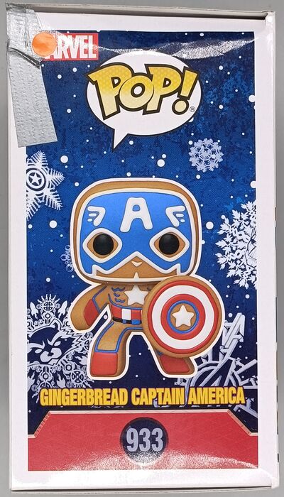 #933 Gingerbread Captain America - Marvel - Box Damaged Funko POP