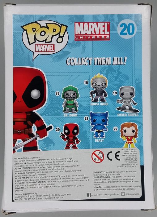 #20 Deadpool - Marvel - Box Damaged Funko POP