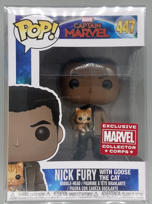 #447 Nick Fury (with Goose the Cat) - Marvel Collector Corps Funko POP