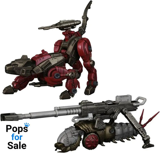 Zoids Plastic Model Kits 2-Pack 1/100 RMZ-010 Canoly Molga & Hell Cat Base Guards Sets 20 cm