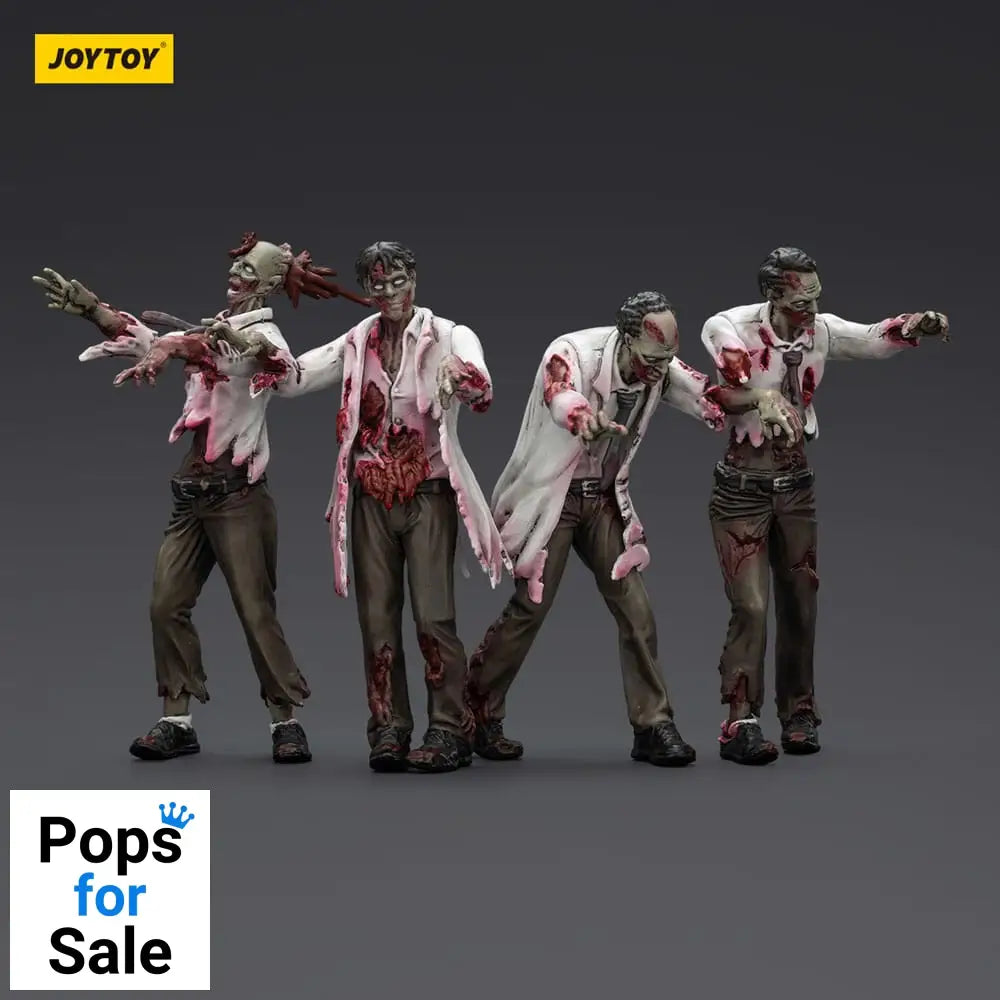 Zombie Dark Source Action Figures 4-Pack Scientists (Male) 8 cm Action figures