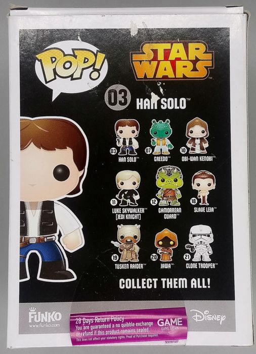 #03 Han Solo (Vault Edition) - Star Wars - Box Damaged Funko POP