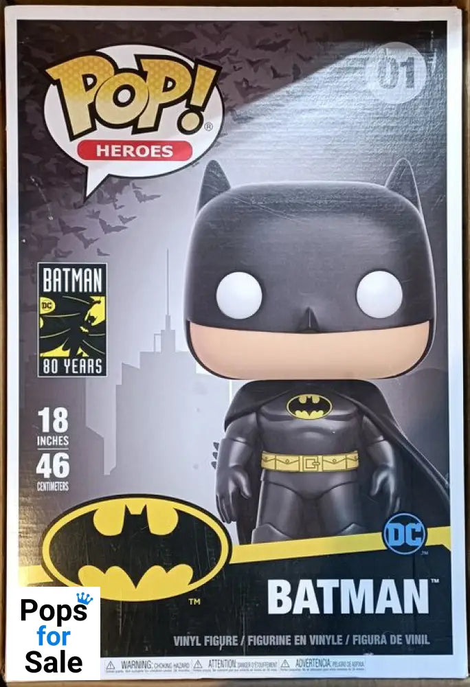 #01 Batman - 18 Inch - DC - Box Damaged Funko POP - PopsforSale.co.uk