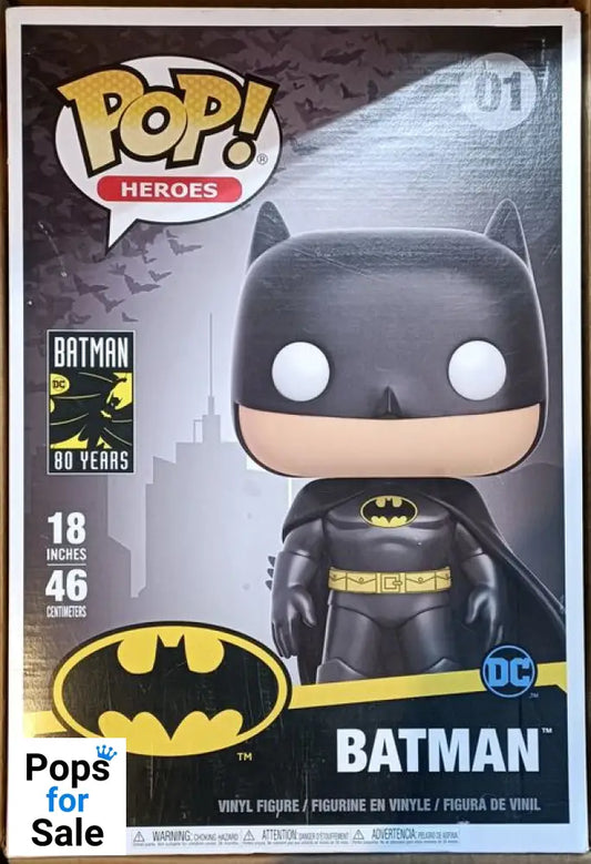 #01 Batman - 18 Inch - DC - Box Damaged Funko POP - PopsforSale.co.uk