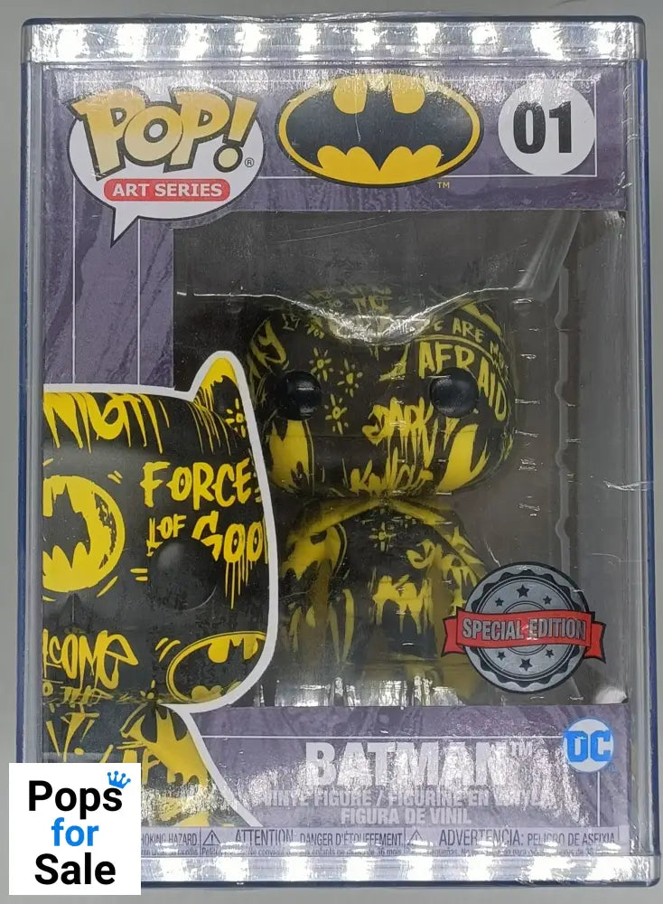 01 Batman (Black/Yellow) - Art Series - DC Funko POP