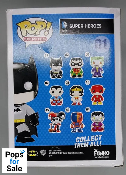 #01 Batman (DC Super Heroes) - Box Damaged Funko POP - PopsforSale.co.uk