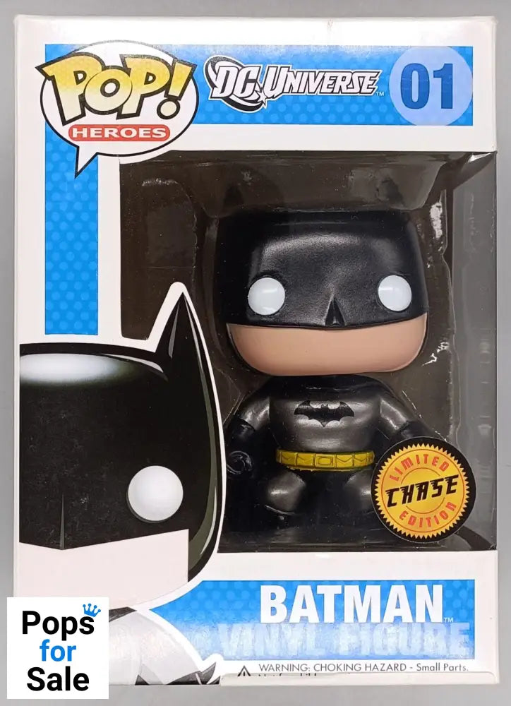 01 Batman (DC Universe) Metallic Chase - Funko POP - Box Damaged