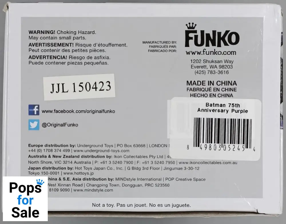 #01 Batman (Rainbow- Purple) - DC - Box Damaged Funko POP