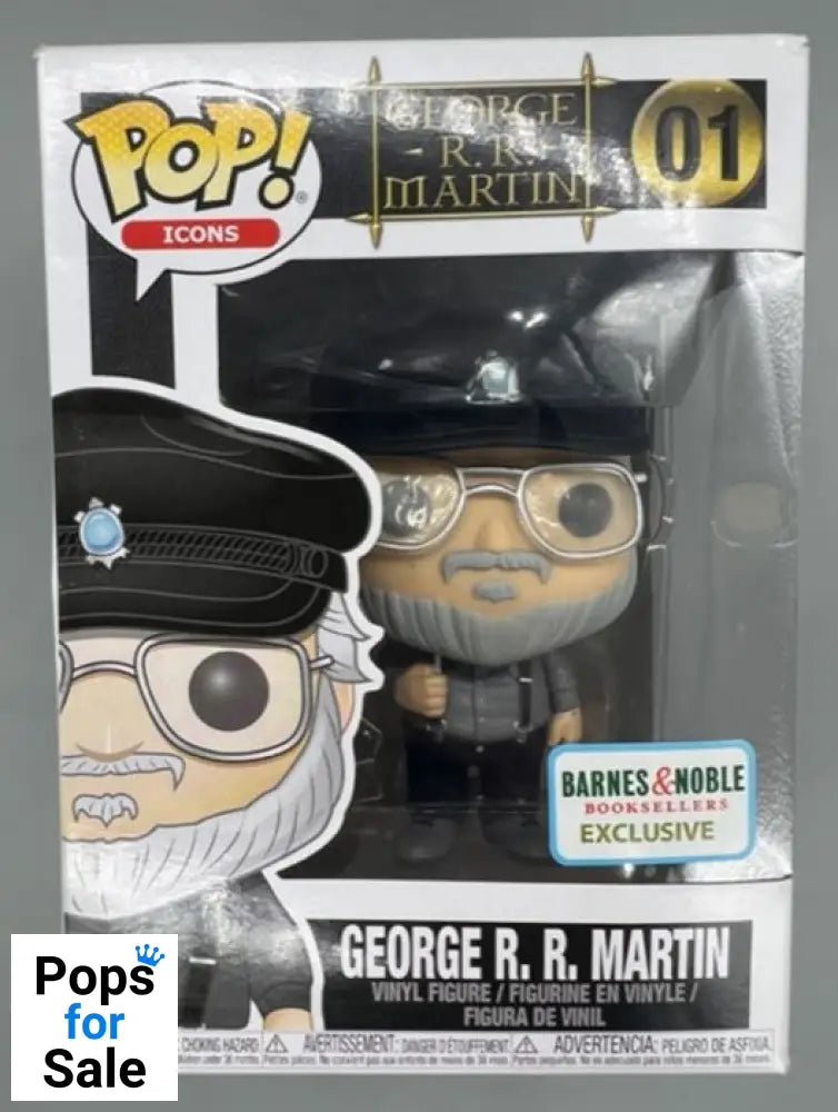 #01 George R. R. Martin - Icons - Game of Thrones Box Damaged Funko POP - PopsforSale.co.uk