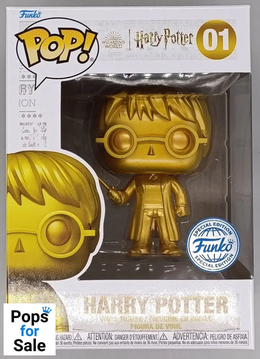 01 Harry Potter (Gold) - Harry Potter Funko POP - Brand New