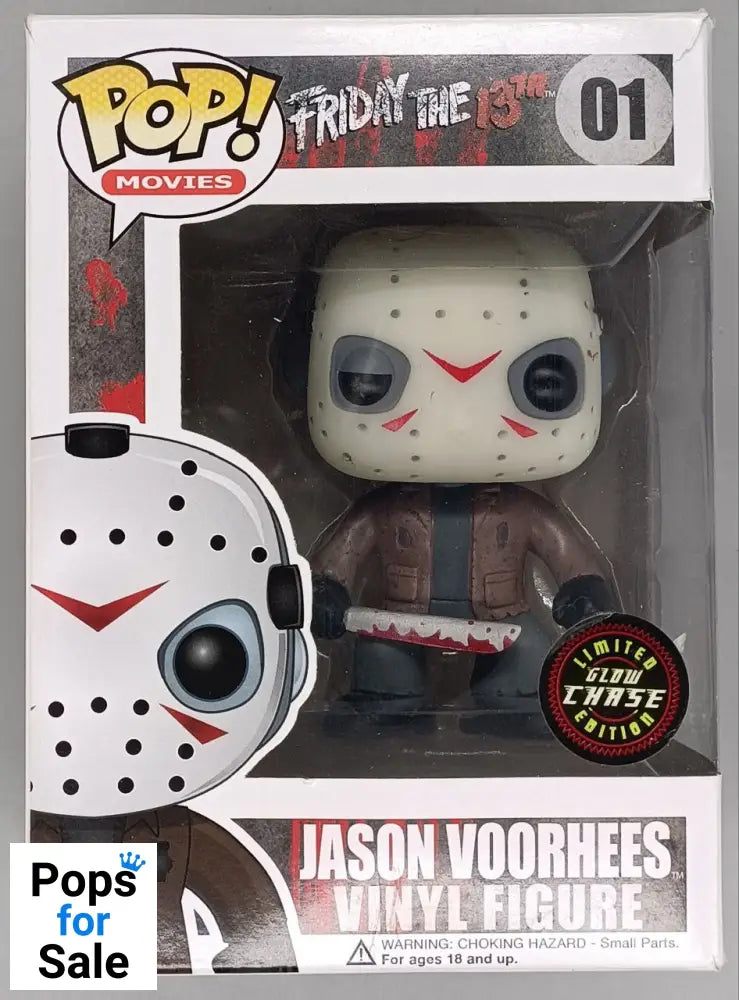 01 Jason Voorhees - Glow Chase - Friday the 13th - Horror Funko POP - Damaged Box