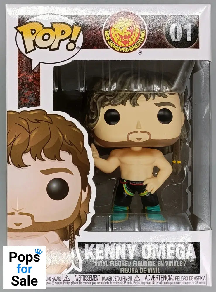 01 Kenny Omega - New Japan Pro Wrestling NJPW AEW Bullet Club - Damaged Box Funko POP