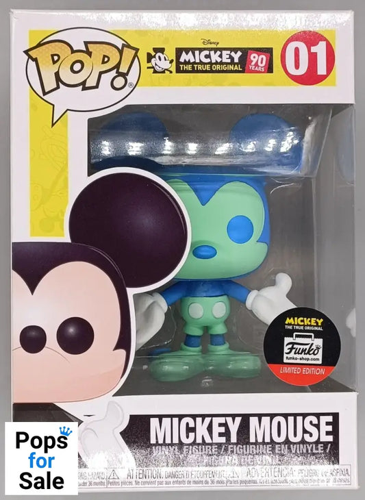 01 Mickey Mouse (Blue/Green) - Disney 90th Anniversary Funko POP