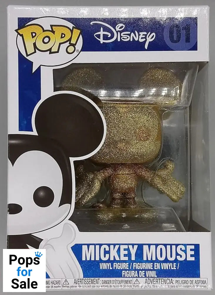 01 Mickey Mouse (Gold) - Diamond - Disney - Funko POP - Box Damaged