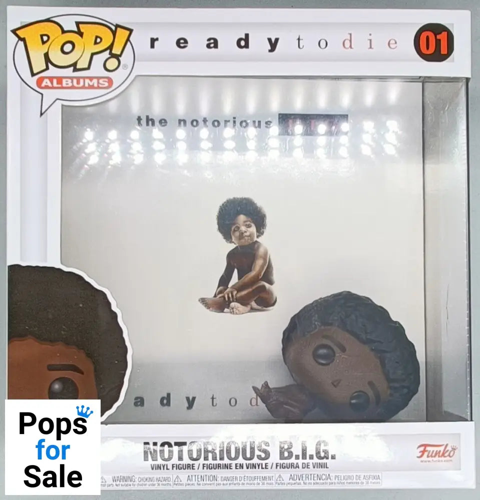 #01 Notorious B.I.G. (Ready to Die) Albums Rocks Box Damaged Funko POP - PopsforSale.co.uk