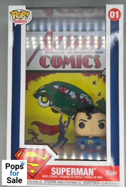 #01 Superman - Comic Covers - Box Damaged Funko POP - PopsforSale.co.uk