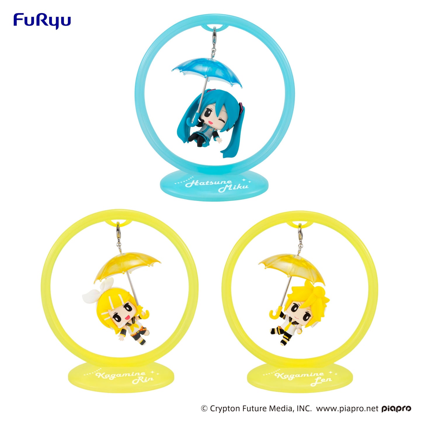 Hatsune Miku Trapeze FIgure -Miku /Rin /Len- set Vinyl Figure