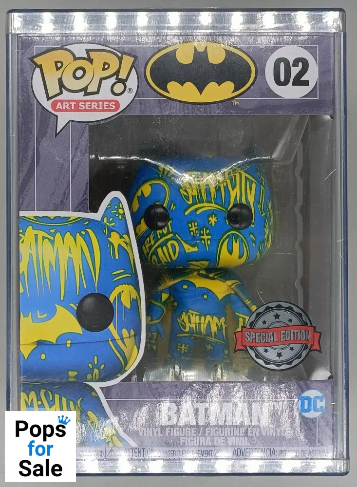 02 Batman (Blue/Yellow) - DC Art Series Funko POP