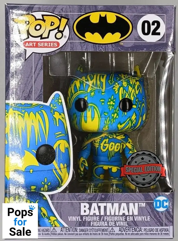 02 Batman (Blue/Yellow) - DC Art Series - Funko POP