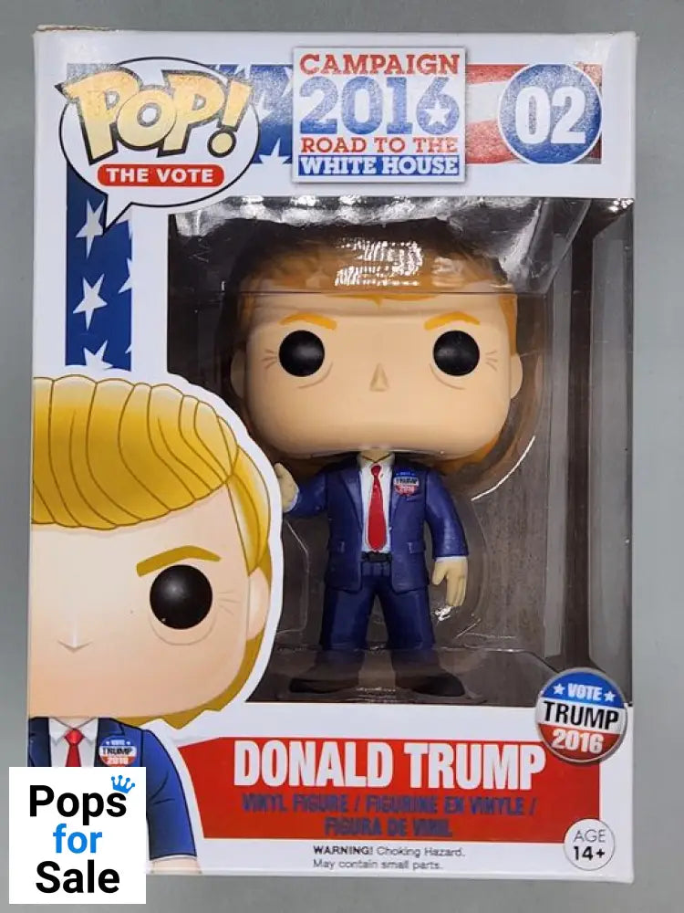 #02 Donald Trump - The Vote 2016 Road To The White House Box Damaged Funko POP - PopsforSale.co.uk