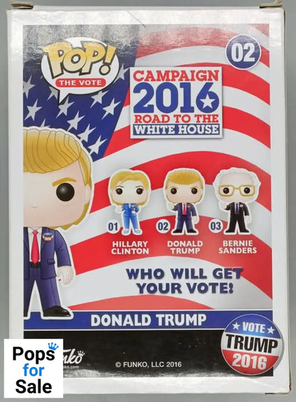 #02 Donald Trump - The Vote 2016 Road To The White House Box Damaged Funko POP