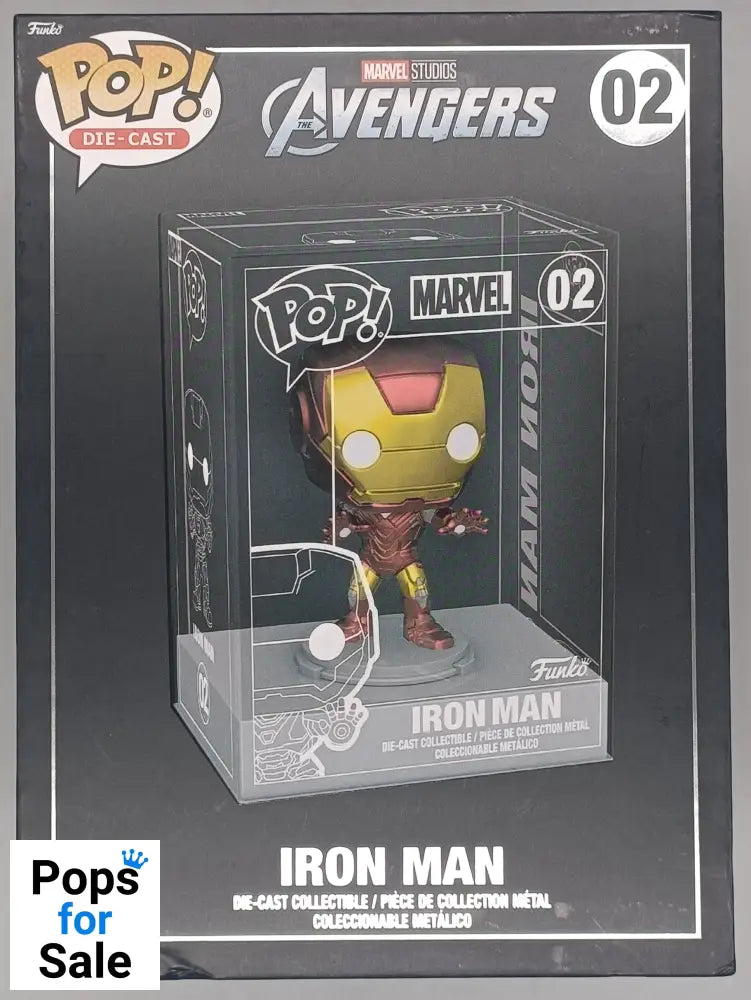 #02 Iron Man - Marvel - DieCast - Damaged Box Funko POP