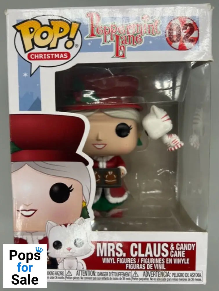 02 Mrs. Claus (& Candy Cane) - Peppermint Lane - Funko POP - Box Damaged