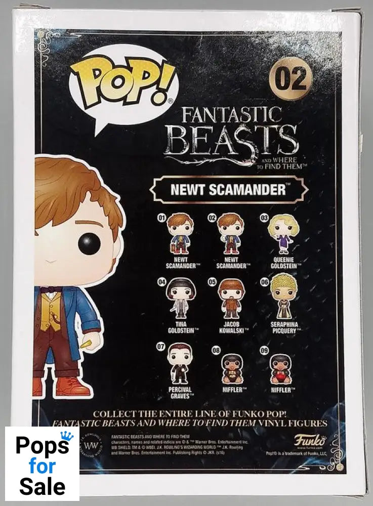 #02 Newt Scamander (Egg) - Fantastic Beasts - Box Damaged Funko POP