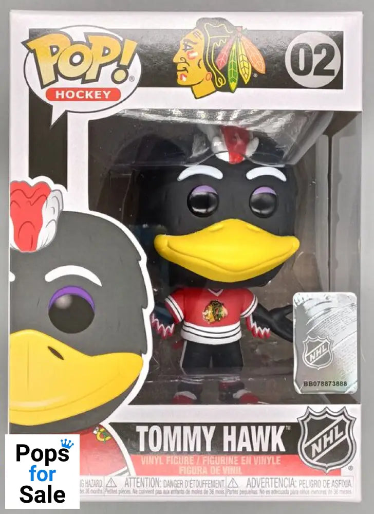 #02 Tommy Hawk - NHL (Mascots) Chicago Blackhawks Box Damaged Funko POP